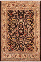 handmade Traditional Kafkaz Brown Tan Hand Knotted RECTANGLE 100% WOOL area rug 8 x 10